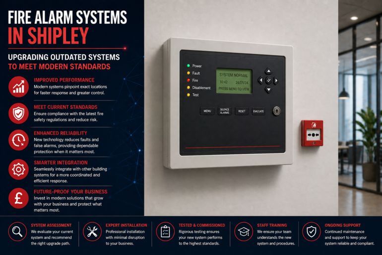 Fire Alarm Systems in Shipley: Upgrading Outdated Systems to Meet Modern Standards