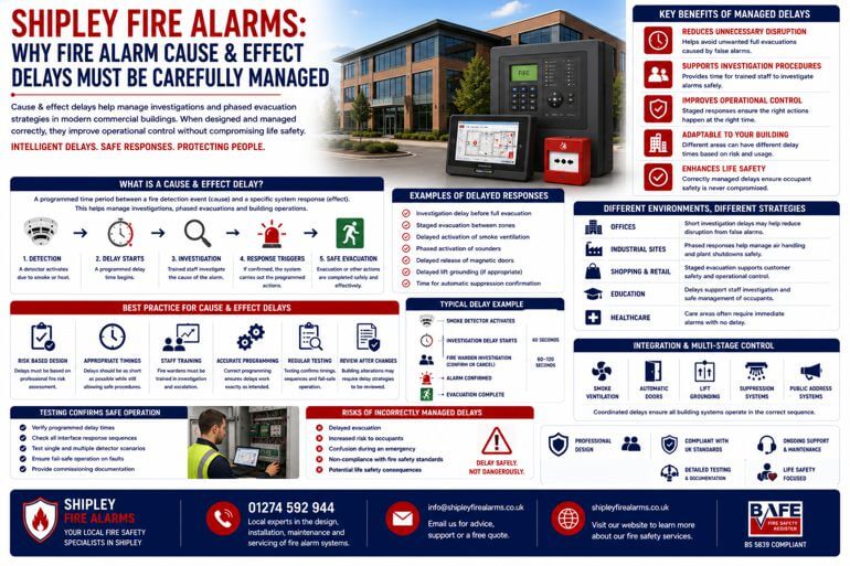 Shipley Fire Alarms: Why Fire Alarm Cause & Effect Delays Must Be Carefully Managed